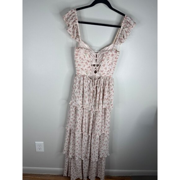NWT ASTR the Label Emmeline Dress Pink Floral Maxi Size S Small - Picture 9 of 10